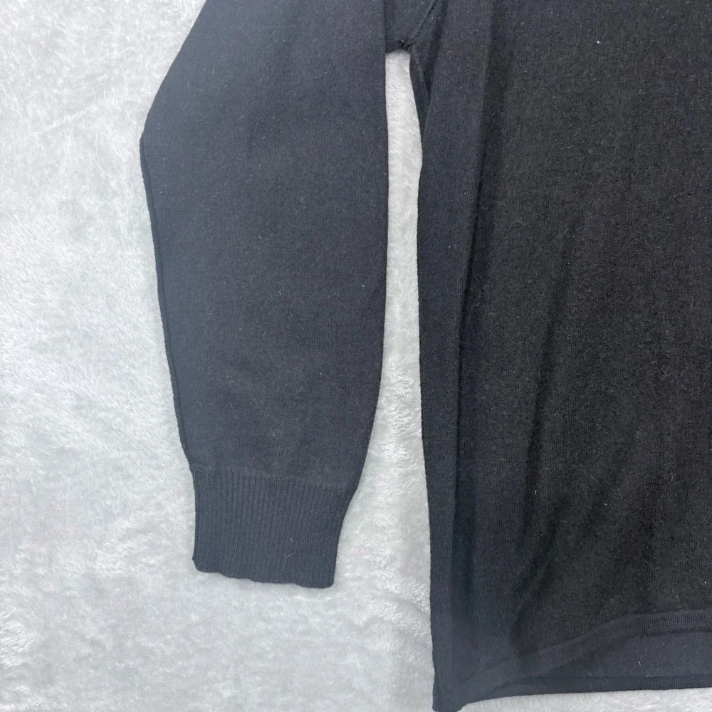 The North Face Quarter Zip Sweater Mens Large Black Cotton Wool Blend Gorpcore